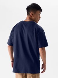 Solid Oversized : Navy Blue T-shirt