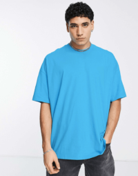 Solid Oversized : Ocean Blue T-shirt - Image 3