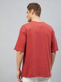 Solid Oversized : Brisk Red T-shirt