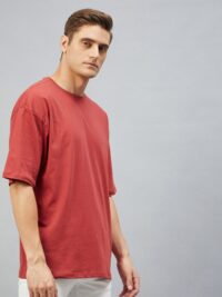 Solid Oversized : Brisk Red T-shirt - Image 2